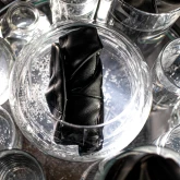 Кожаная ключница черная