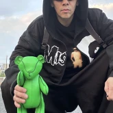 Кожаный Медведь набитый опилками