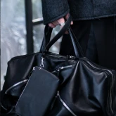 Кожаный клатч черный