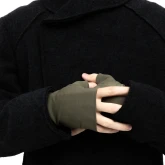 Мужские трикотажные митенки зеленые