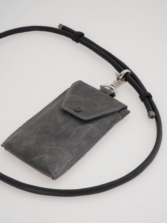 Кожаный черный шнур