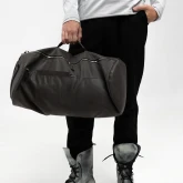 Кожаная сумка-рюкзак темно-серая - изображение 7