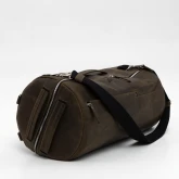 Кожаная сумка-рюкзак зеленая с винтажным эффектом - изображение 8