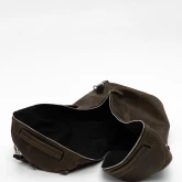 Кожаная сумка-рюкзак зеленая с винтажным эффектом - изображение 11