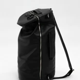 Кожаная сумка-рюкзак черная - изображение 2