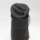 Кожаная сумка-рюкзак темно-серая - изображение 5