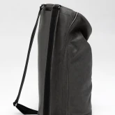 Кожаная сумка-рюкзак темно-серая - изображение 4