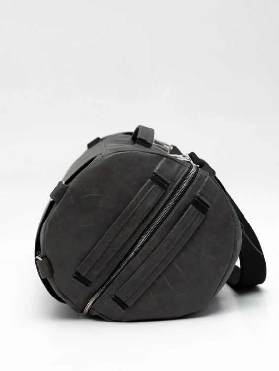 Кожаная сумка-рюкзак темно-серая