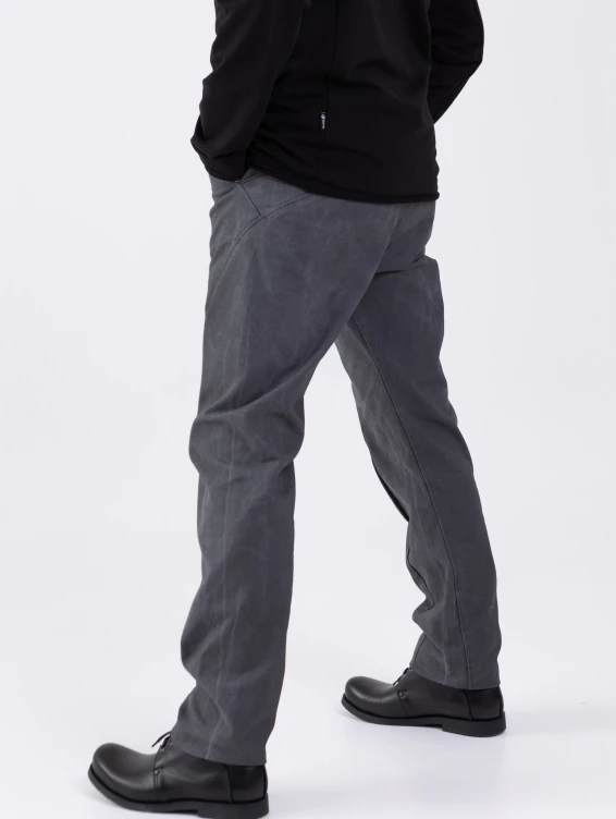 Брюки прямые хлопковые серые