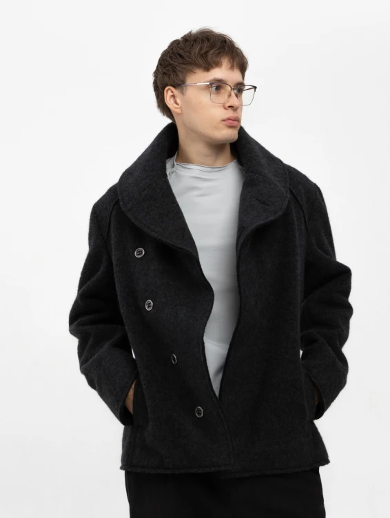 Шерстяной жакет цвета антрацит