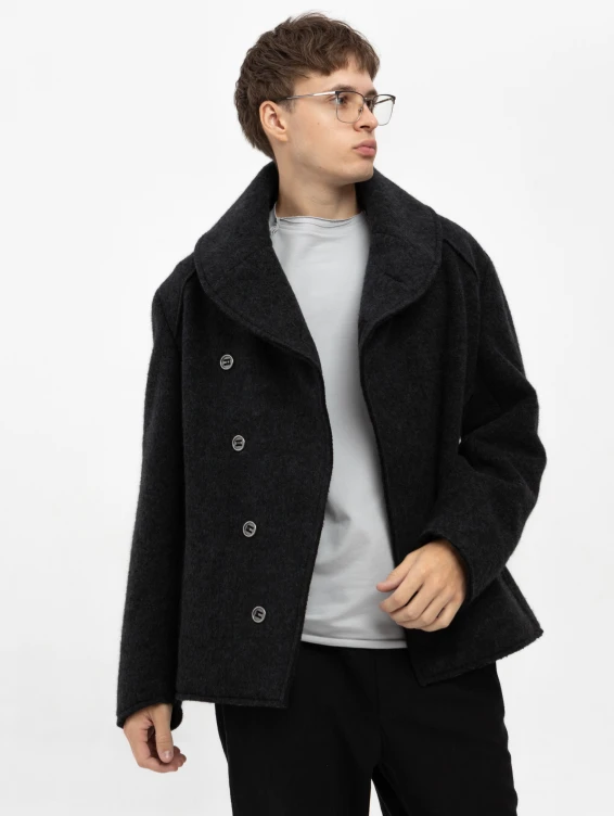 Шерстяной жакет цвета антрацит