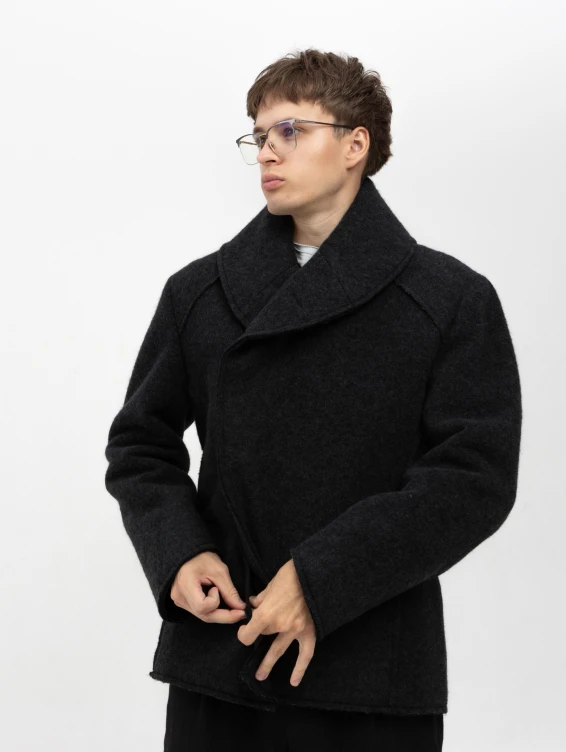 Шерстяной жакет цвета антрацит