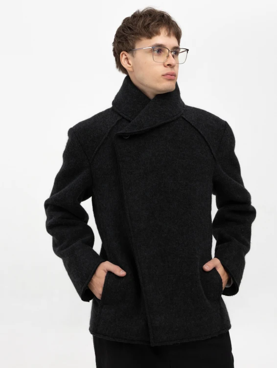 Шерстяной жакет цвета антрацит