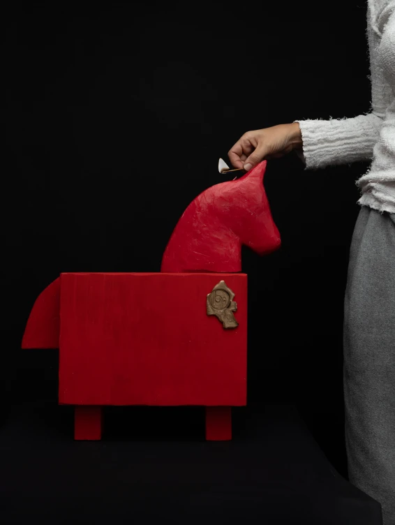 Кожаный черный Медведь набитый опилками