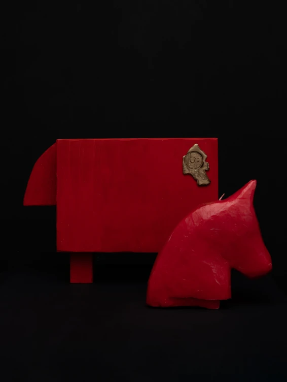 Кожаный черный Медведь набитый опилками