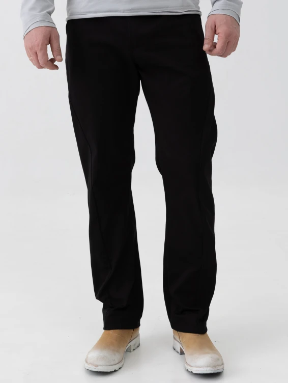 Брюки прямые хлопковые чёрные