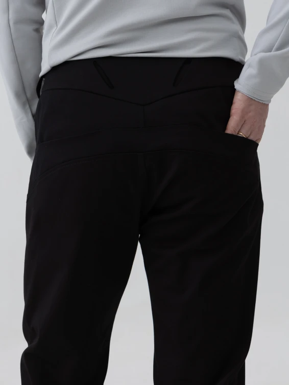 Брюки прямые хлопковые чёрные